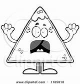 Salsa Tortilla Scared Chip Mascot Clipart Cartoon Thoman Cory Outlined Coloring Vector 2021 sketch template