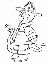 Coloring Pages Firemen Print Fireman sketch template