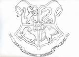 Hogwarts Coloring Pages Crest Color Getcolorings Printable sketch template