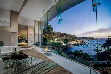 serenity  oceanfront contemporary estate  carmel beach house decor luxury real