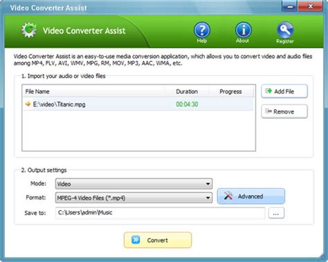how to convert a video from mpeg mpg to mp4