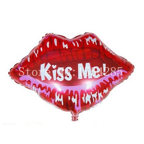 1pc Kiss Me Sex Red Lips Balloons For Wedding Supplies Balloon Party