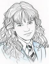 Hermione Granger Colorear Sketch Jerome Dessins Coloring Personnages Fantaisie Skizze Trolls Numéroté Konserler Salvo Bleistift sketch template