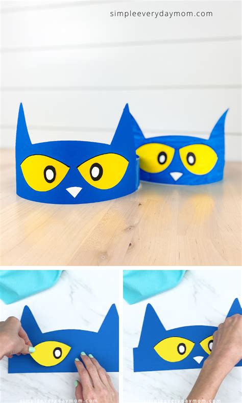 pete  cat headband printable template printable templates