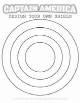 America Captain Shield Coloring Pages Logo Makingofamom Own Getcolorings Printable School Getdrawings Party sketch template