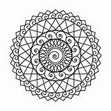 Swirl Mandala sketch template