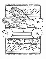 Kwanzaa Coloring Pages Symbols Getcolorings sketch template