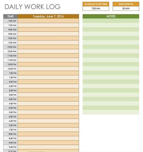 daily work schedule templates smartsheet