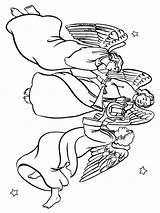 Pages Angel Coloring Christmas Printable Holiday Color sketch template