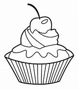 Coloring Pages Cherry Cupcakes Fresh Netart sketch template