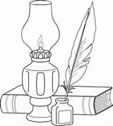 Quill Lamp Lantern Coloring Old Beccy Place Fashioned Drawings Book Pages Drawing Lamps Visit Embroidery Choose Board Template Simple sketch template
