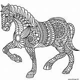 Cheval Adulte Zentangle Coloriages sketch template