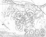 Coloring Disney Pages Christmas sketch template