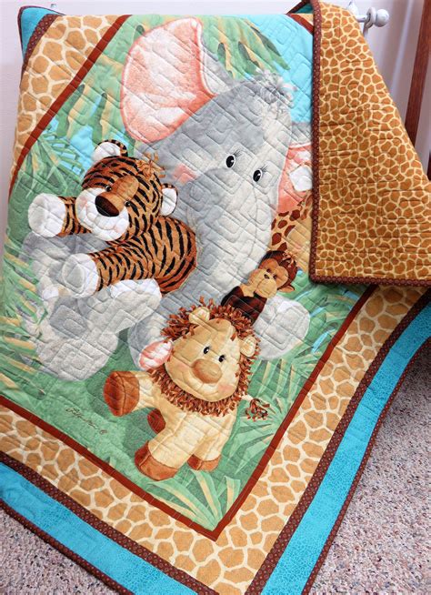 handmade baby quilt  sale flannel baby blanket zoo etsy handmade
