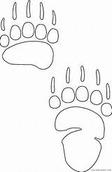 Bear Coloring Paw Decal Print Coloring4free Related Posts Template Pages sketch template