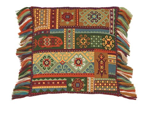riolis cross stitch kit terra cushion