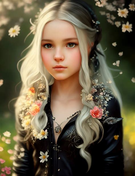 ai generated girl child royalty  stock illustration image