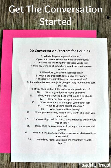 20 Conversation Starters To Reconnect With Your Spouse