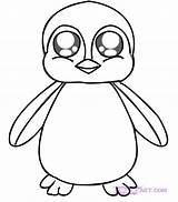 Penguin Drawing Simple Cartoon Easy Drawings Draw Cute Getdrawings sketch template