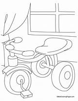 Tricycle Coloring Cute Pages Kids sketch template