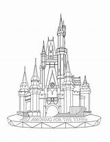 Castle Disney Coloring Drawing Pages Cinderella Disneyland Line Kingdom Magic Sketch Printable Clipart Outline Drawings Castles Getdrawings Sketches Walt Color sketch template