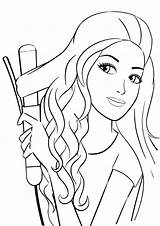 Hairstyle Coloring Pages Print sketch template