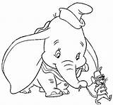 Dumbo Coloring Pages Elephant Disney Mouse Colouring Timothy Print Popular Delightful Tiny Story sketch template
