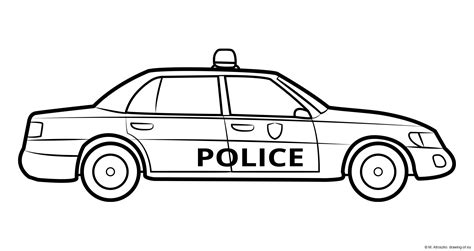 police car coloring page  art illustrations