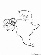 Halloween Pages Coloring Casper Printable Kids Color sketch template