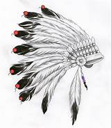 Headdress Indian Drawing Chief Native American Tattoo Draw Dessin Tattoos Indien Head Drawings Plume Indienne Tatouage Google Headpiece Feathers Paintingvalley sketch template