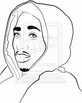 2pac Tupac sketch template