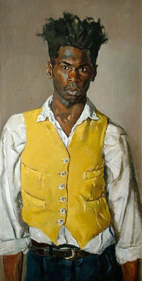Self Portrait In A Yellow Waistcoat Desmond Haughton