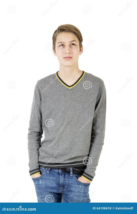 ragazzo teenager isolato su bianco fotografia stock immagine  sorridere faccia