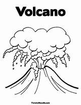 Volcanes Volcano Homeschoolshare Coloring Volcan Volcán Volcanoes sketch template