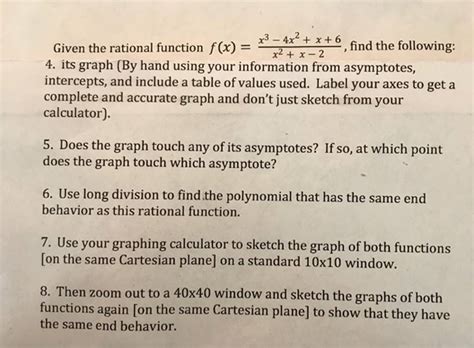 answer find     rational function fx   graph transtutors