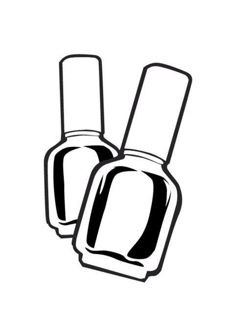 finger nails colouring pages
