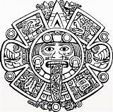 Mayan Azteca Incas Colorear Mayans Dibujos Mayas Tatuajes Civilizations Aztecas Pinte Piedra Sundial Bulkcolor sketch template