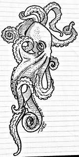 Octopus Pulpos Pulpo Tatuajes Kraken Dibujos Pieuvre Polvo Tatuagem Tatuaje Sketch Tatuagens Psicodélicos Guardado Poulpe Tatouage Hairstyle Vorne Fisch Schoo sketch template