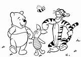 Pooh Winnie Coloring Pages Tigger Piglet Walk Long Color Print sketch template