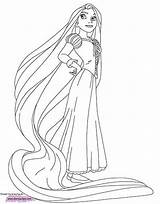 Rapunzel Coloring Pages Tangled Disneyclips Print Source Disney sketch template