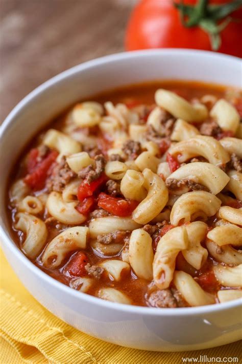 the best recipes and crafts beef and tomato macaroni soup