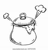 Boiling Water Drawing Pot Colouring Pages Template Pan Coloring sketch template