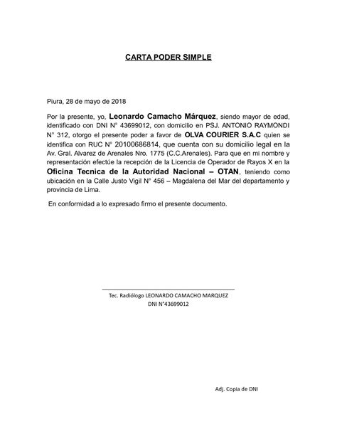 Calaméo Carta Poder Simple