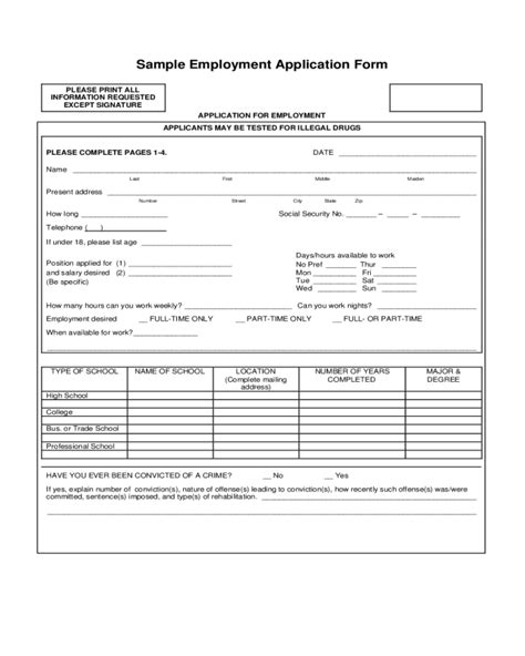 2022 Job Application Form Fillable Printable Pdf And Forms Handypdf