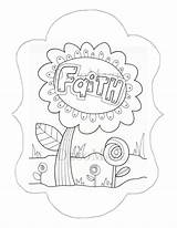Faith Coloring Pages Kids Flower Adult Family sketch template