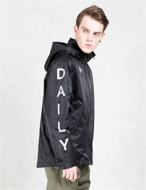 daily paper  black sleeve logo windbreaker jacket hbx
