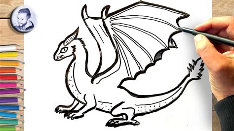comment dessiner  dragon facile youtube