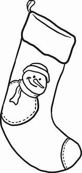 Stocking Colouring sketch template