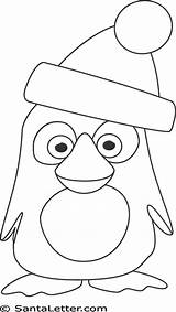 Coloring Christmas Pages Penguin Color Cute Drawing Print Choose Board Xmas sketch template