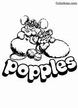 Popples Colorions Coloriages Crafty Coloriage Impression sketch template